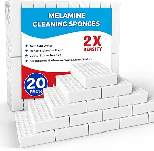 SmilinFit 2X Density Melamine Cleaning Sponges, 20 Pack