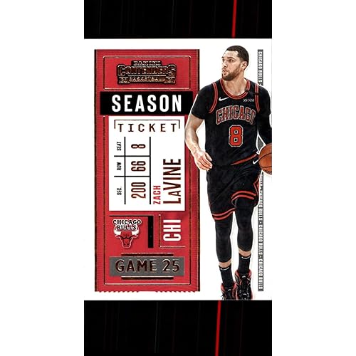2020-21 NBA Contenders Season Ticket #15 Zach LaVine Chicago Bulls Official Panini Basketball Trading Card in Raw Condition (Near Mint or Better Straight from Pack and Box)