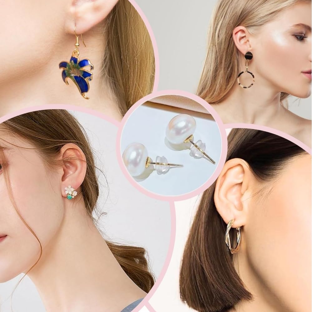 Jubobu Earring Back Stoppers, 12 Assorted Styles, 600 Pieces 1