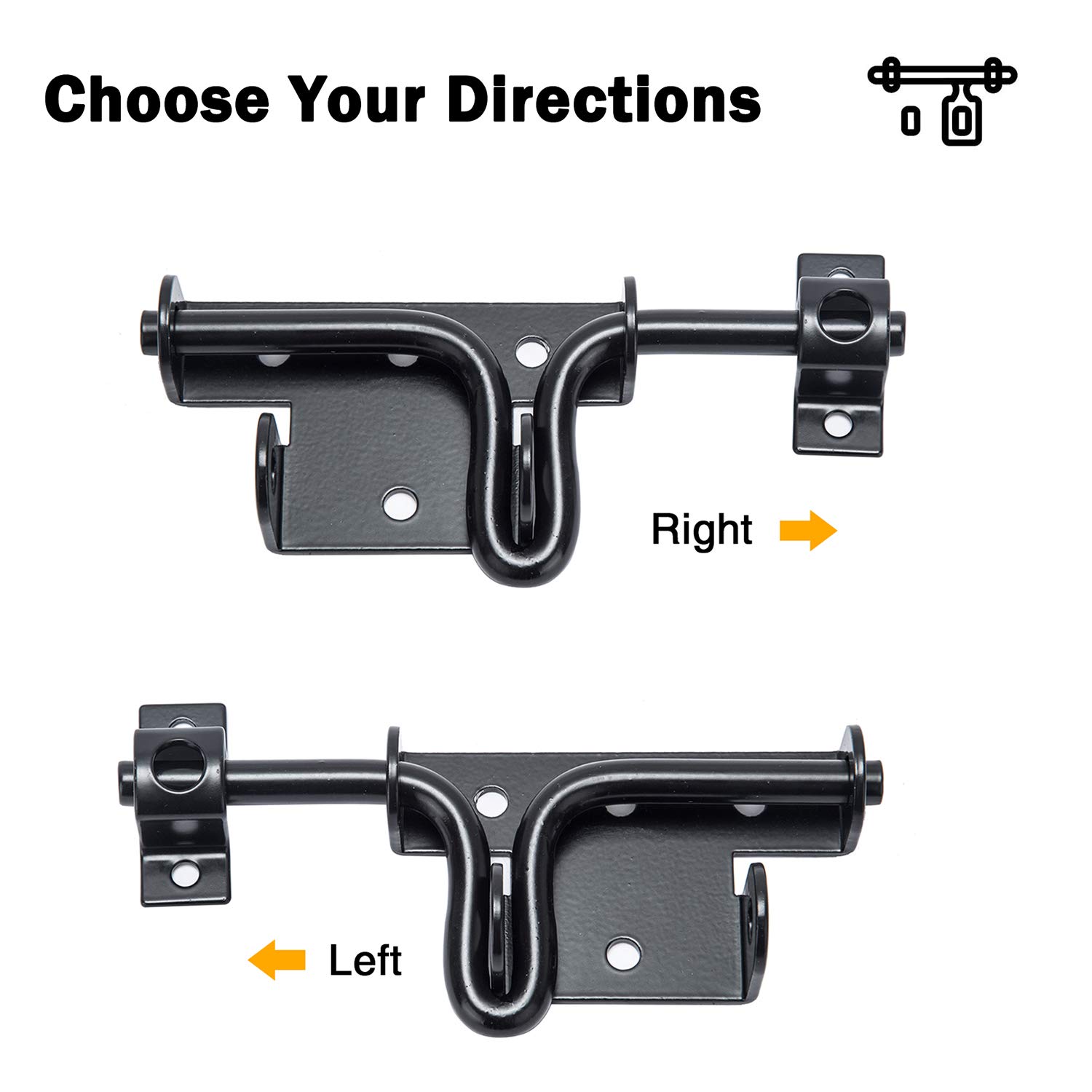 Heavy Duty Sliding Gate Latch Metal Slide Action Bolt Gate Latch for