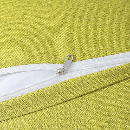 MIULEE Outdoor Cushions Waterproof Faux Linen Decorative Outside Cushion Covers Water Resistant for Garden Sofa Livingroom Chair Bedroom Tent Park Patio 45x45cm Set of 2 Green - Image 3