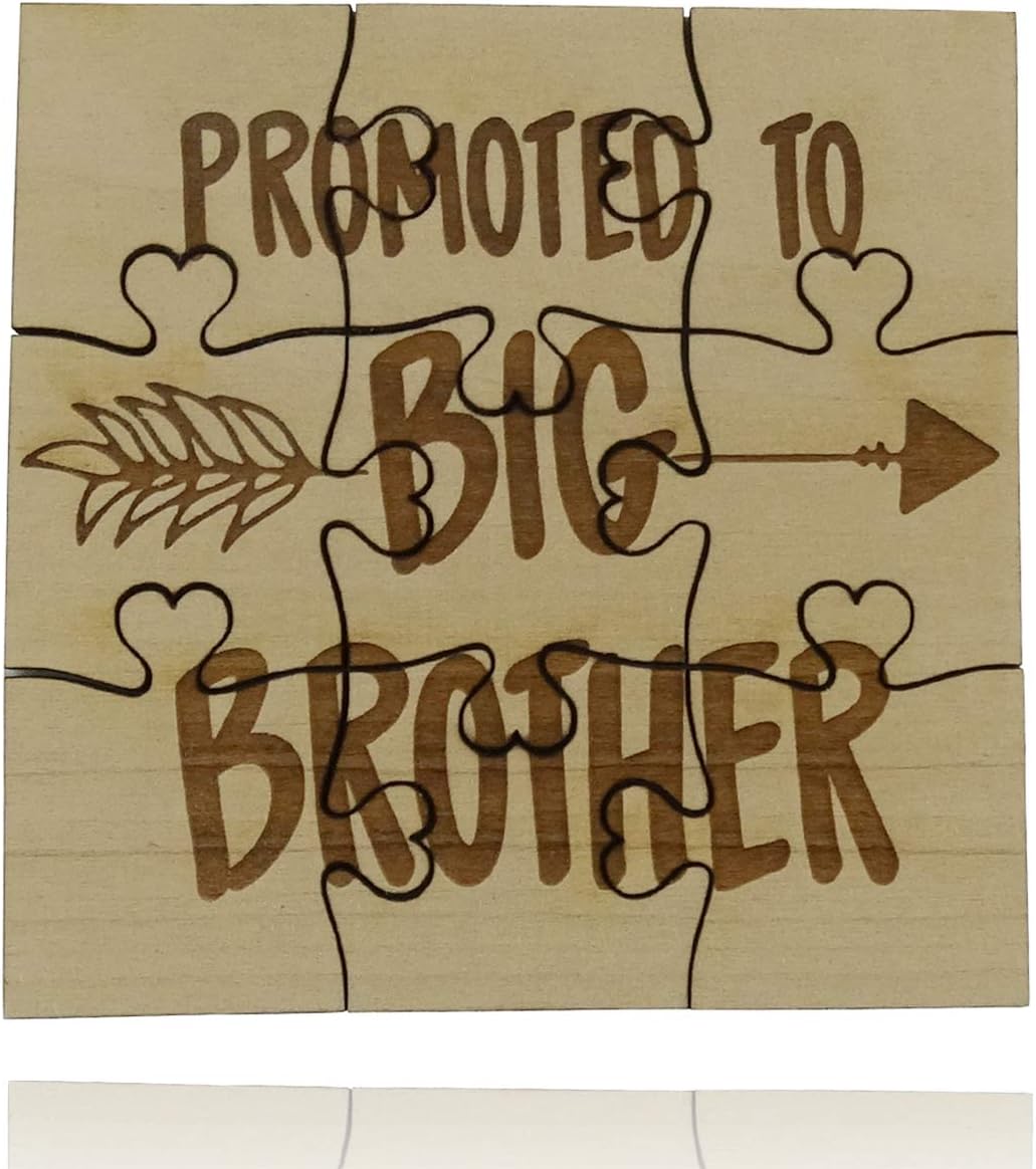 Big Sister Announcement Puzzle - 100 Piece Stained Basswood Jigsaw, 10" x 10" Big Sister Gift