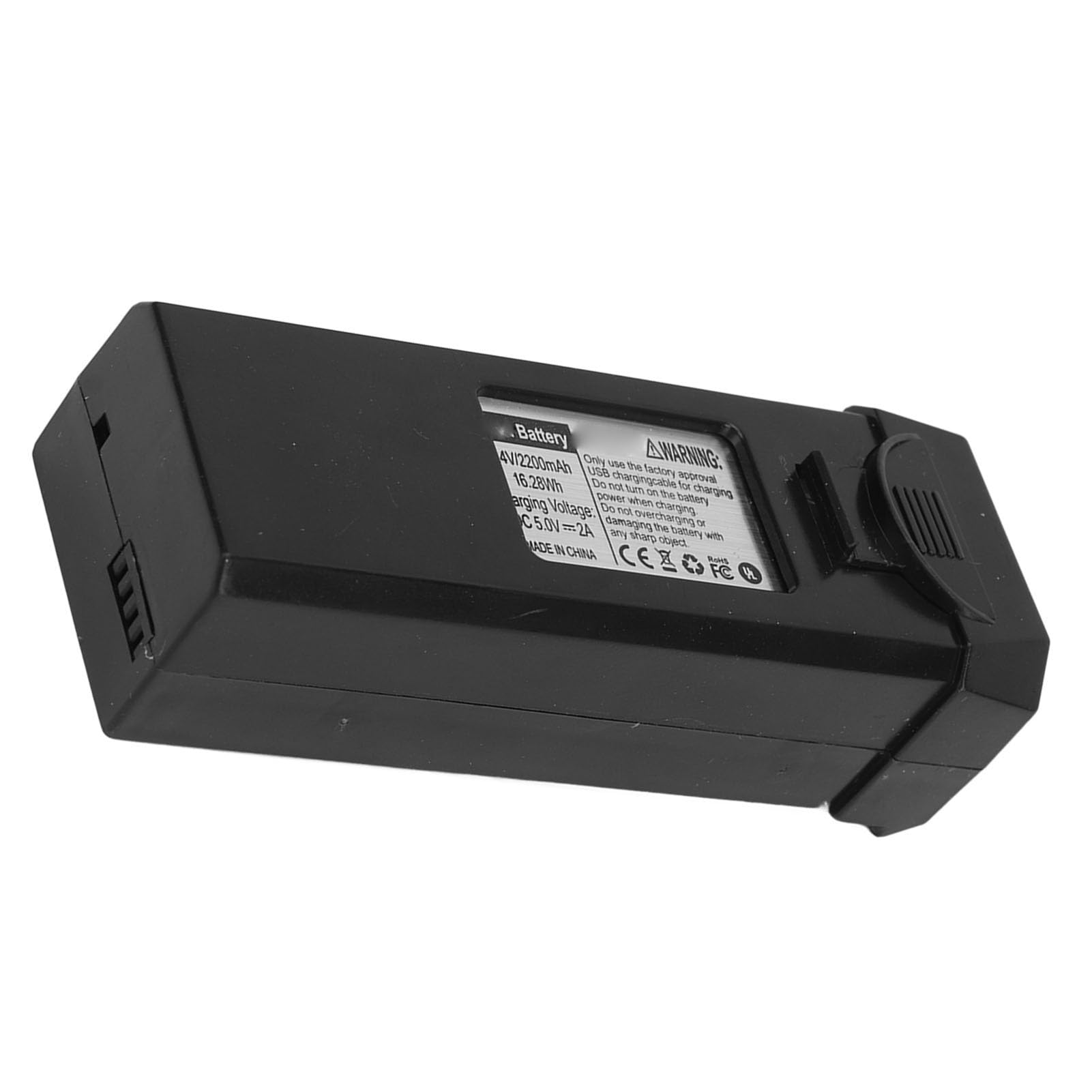 Batterie de Drone 7,4 V, Batterie de Drone 2200 MAh, Durable Contre Les Surcharges, Remplacement Sûr pour Quadrirotor (Black)