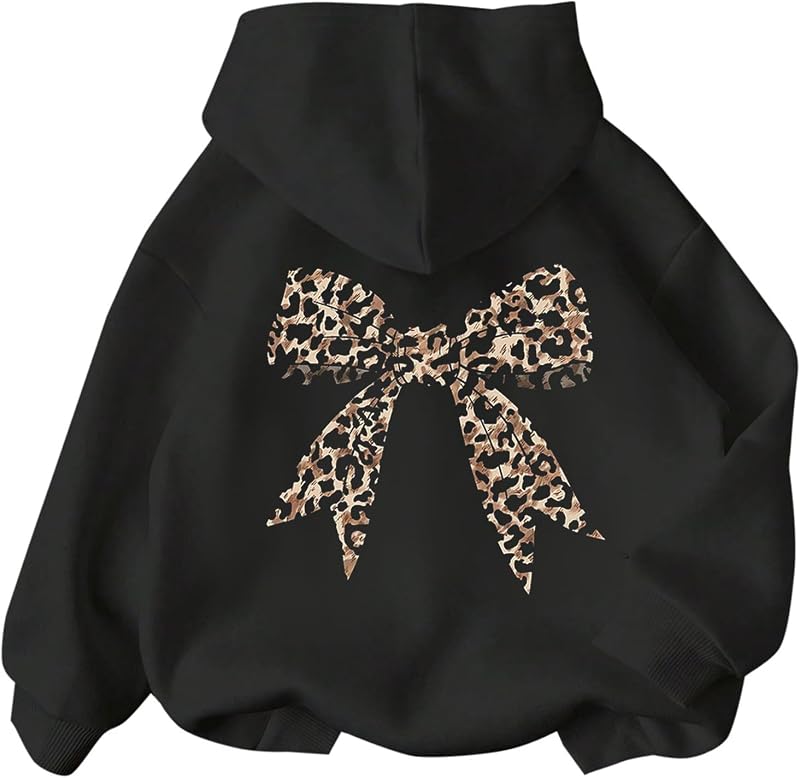 buzo con capucha para niñas con estampado grueso