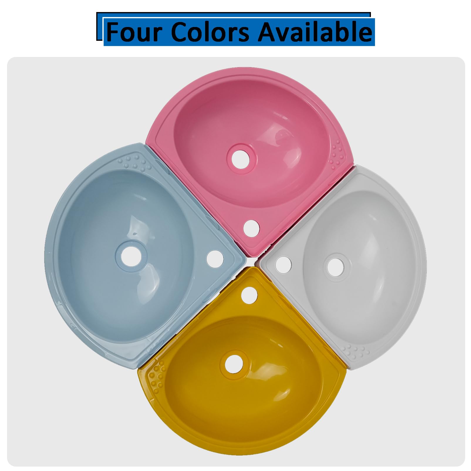 Lavabo De Plástico De Colores - Pequeño Lavabo De Esquina, De Pared, Mini, Para Autocaravana, Fregadero Para Jardín, Camping, Sótano