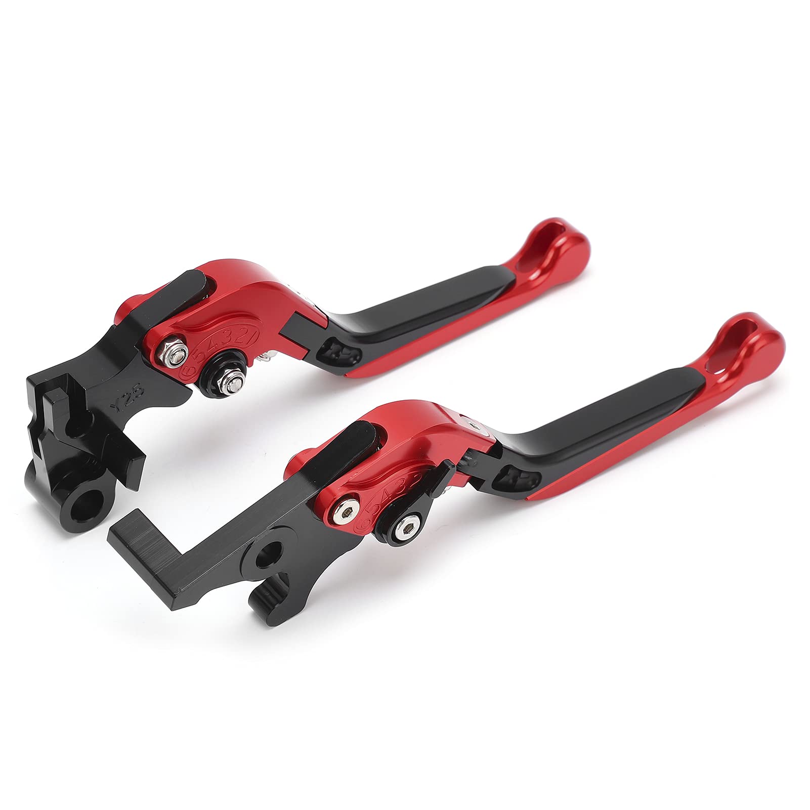 Leva della Frizione, Manico del Freno per Bici Leve Freno Bici di Sostituzione Leve Freno Regolabili Leve Frizione CNC Alluminio Alluminio Freno Frizione Controllo per MT25 MT -03 R25 R3 (BLACK)