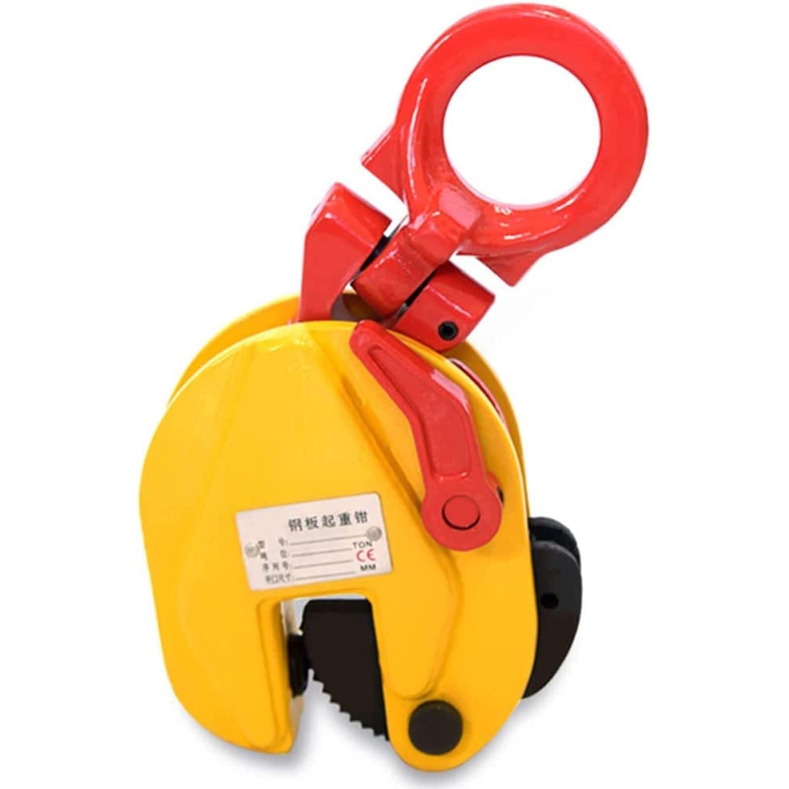 FENOKD Heavy Duty Industrial Spreader Vertical Plate Clamp, Capacity Steel Plate Lifting Clamp Adjustable Jaw Opening, for Handling and Transportion (1T)