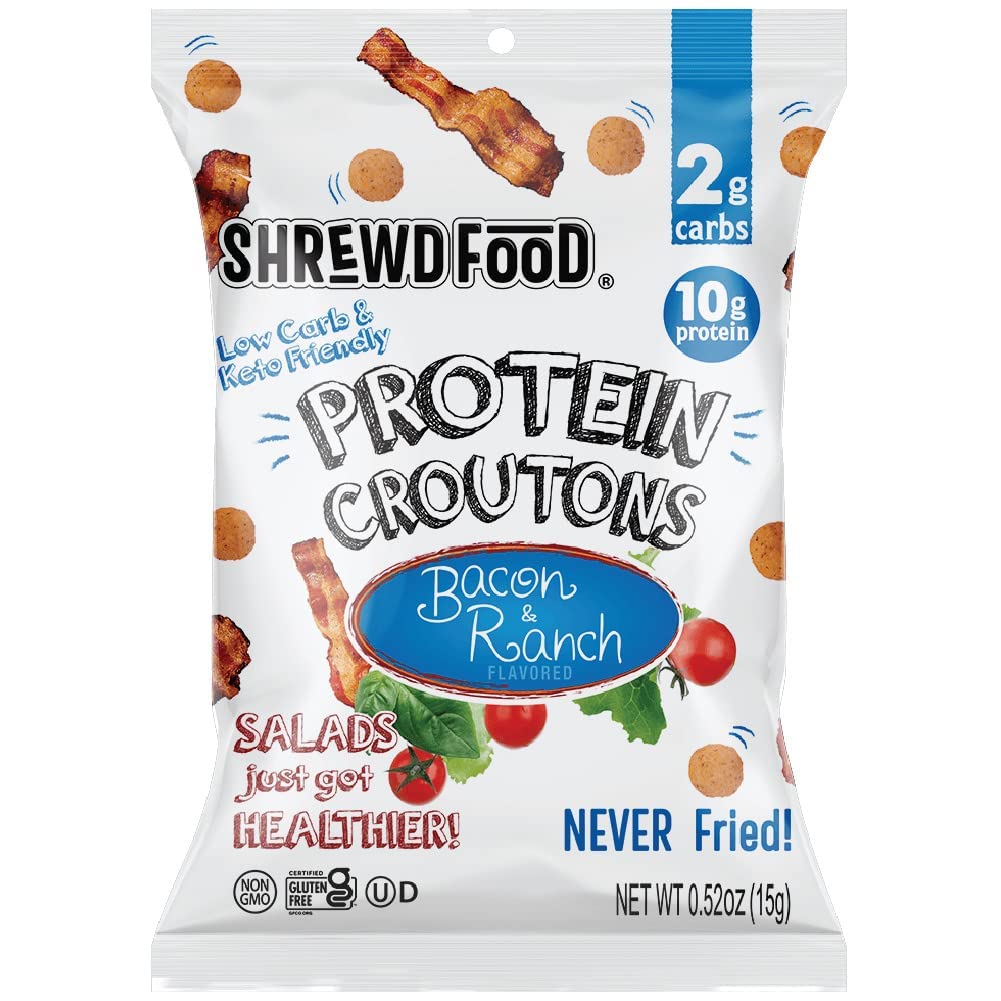 Shrewd Food Bacon Ranch Croutons .52oz ct - 40ct Case