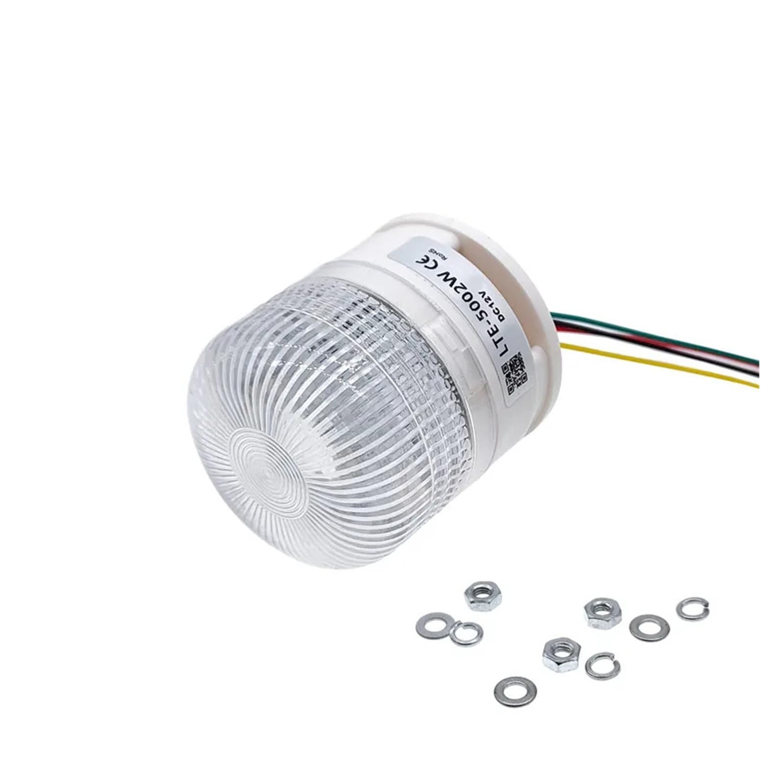 LTA 5002 Luz de Advertencia de señal de 3 Colores Siempre encendida, 12 V, 24 V, zumbador, luz indicadora magnética, lámpara LED, pequeña Alarma de Seguridad(5002TJ 12VDC)