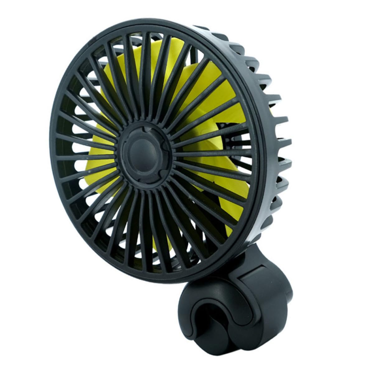 Ventilador de coche USB portátil, clip para reposacabezas y motor silencioso de ABS