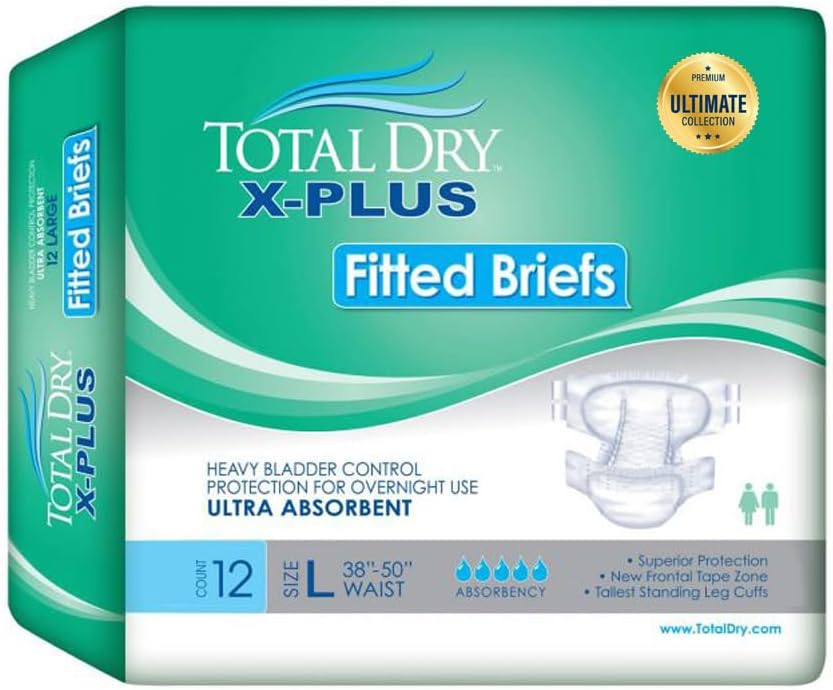 TotalDry Ultimate XPlus Fitted Incontinence Briefs Adult