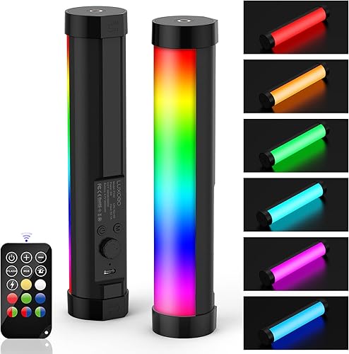 LUXCEO Varita de luz de mano luz de video LED RGB multicolor para fotografía mini palo de luz recargable de 2000 mAh para grabación de video luces disponible en Yaxa Colombia