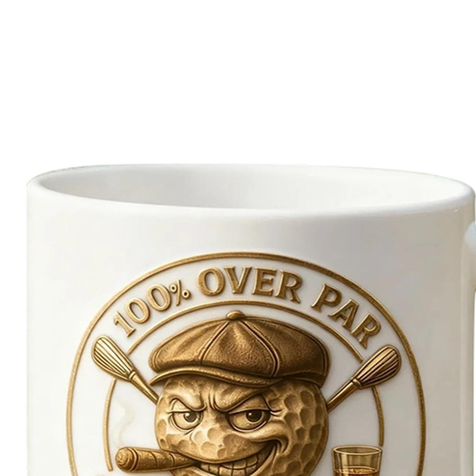 Ceramic Tea Mug - Golf Mug with Handle, Humorous Golfer's Gift, Accessible Construction Great Gag Gift Feature for Father Husband Grandpa Retirement Christmas Birthday, Drinkware, Golfers Club Members
