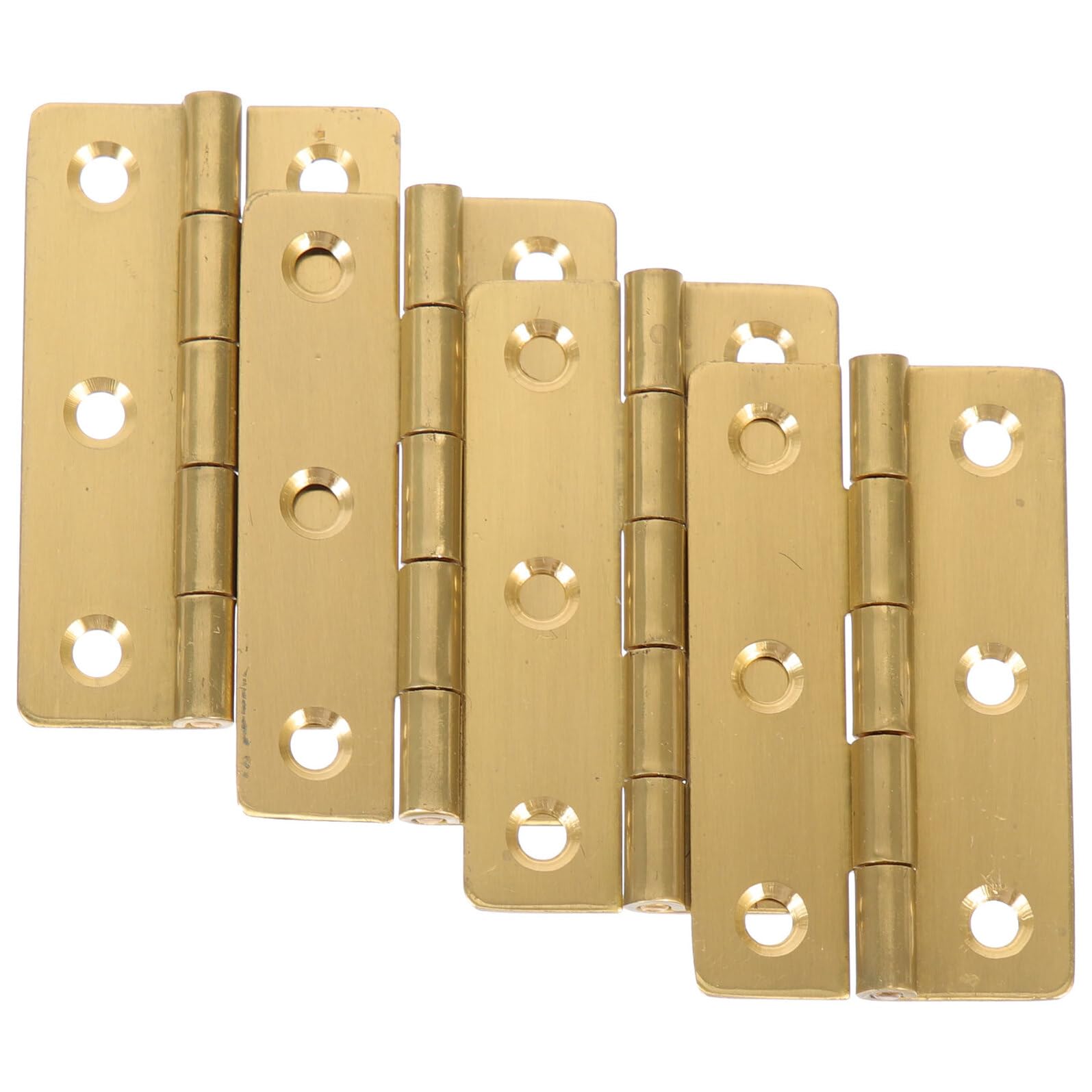 COLLBATH 4Pcs Small Piano Hinges Copper Mini Butt Hinges for Wood Cabinet Doors Jewelry Box Repair DIY Craft Hardware