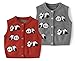 warmstraw Toddler Boy Girl Spring Knitted Waistcoat Vest with U-Neck Top Cardigan Panda Pattern Grey 3-4 T