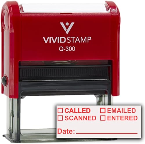 Miniatura 9 de Llamado  Escaneado  Enviado por correo electrónico con sello de goma de oficina autoentintado de línea de fecha (tinta azul) - Q-200