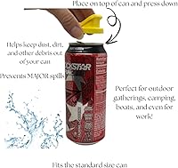 Vista 4 de Cubierta para latas – Cubierta para latas de soda/cerveza/bebida energética de tamaño estándar – Fabricado en los Estados Unidos – Sin BPA – PCB