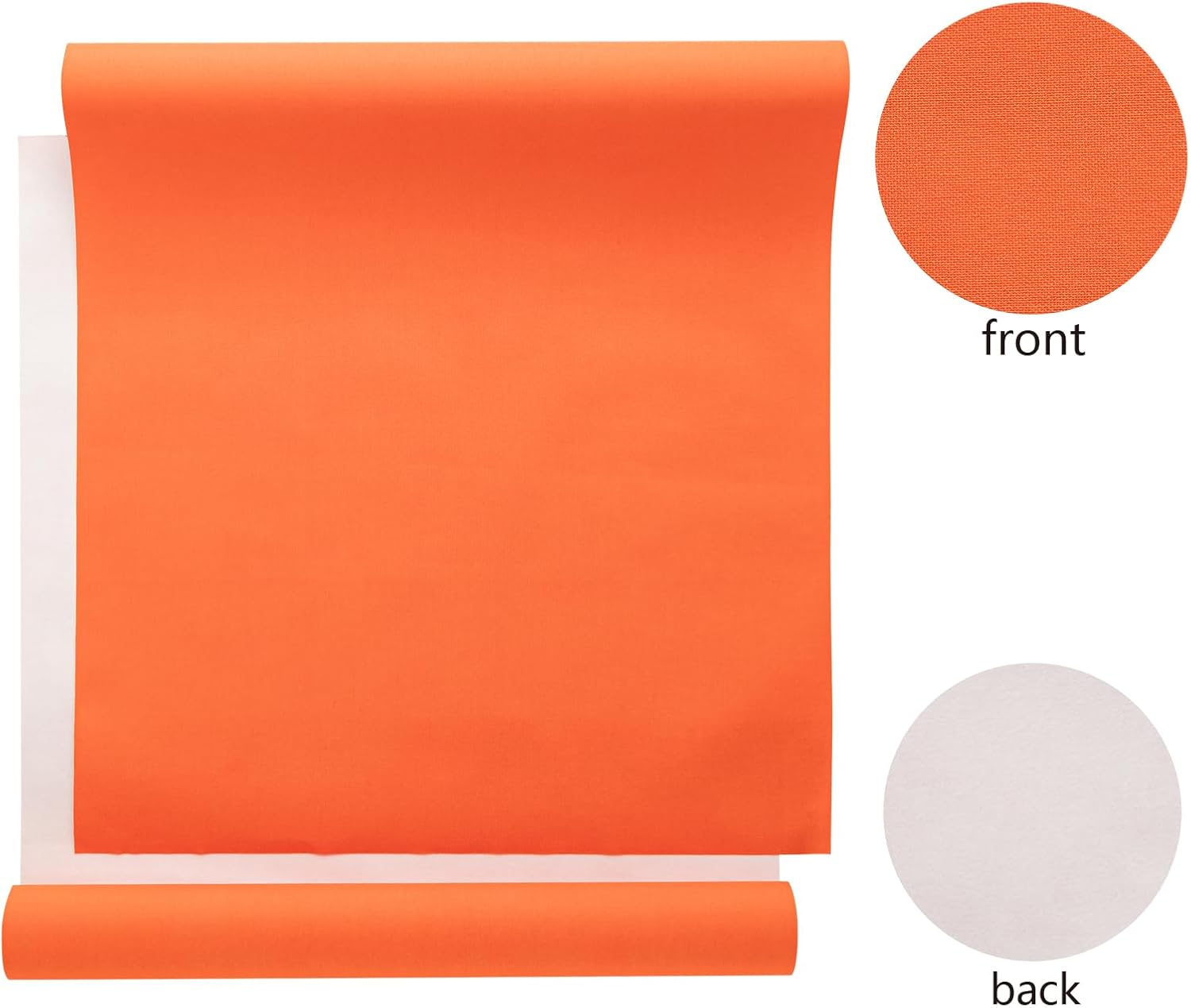 Wooqu Book Cloth, Fabric Surface and Paper Backed, Easy to Use, Strong, 17x29”, for Book Binding, Bright Orange