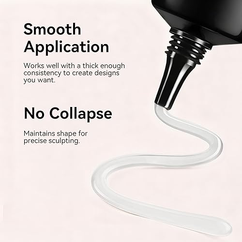 Miniatura 4 de MAYCHAO Gel de uñas 3D de 0.51 oz (15 g) de gel transparente para escultura de uñas, esmalte de gel para arte de uñas, pegamento para gemas,