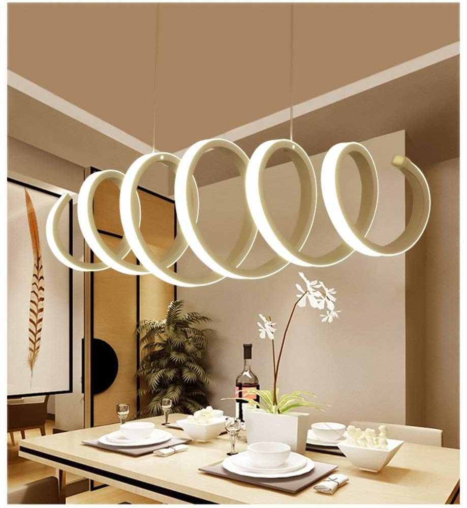 Lampe à spirale acrylique moderne pour en finir avec l'éclairage agressif
