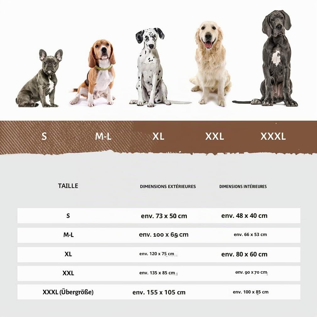 Knuffelwuff Panier orthopédique pour chien lit pour chien Jessy beige 100 x 65cm