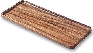 1Pack Rectangular Acacia Wood Trays 14 x 5.5 inch Perfect for Charcuterie, Fruit, Appetizers, and Cheese Boards Non-Slip Design Prevents Spills and Sliding
