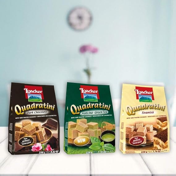 Loacker Quadratini Napolitaner Wafer ، 250 جم