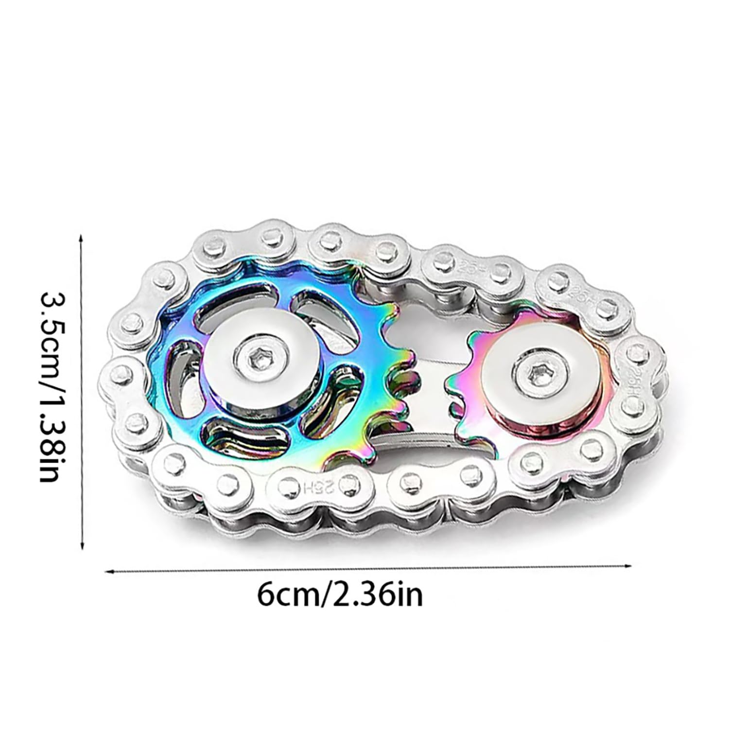 Fidget Chain Toys,Juguete Rueda de La Cadena de Metal, Metal Fidgeting Bicicleta Piñones Cubo, El Nuevo Rotador de Reducción de Presión es para Oficinas y Familiares