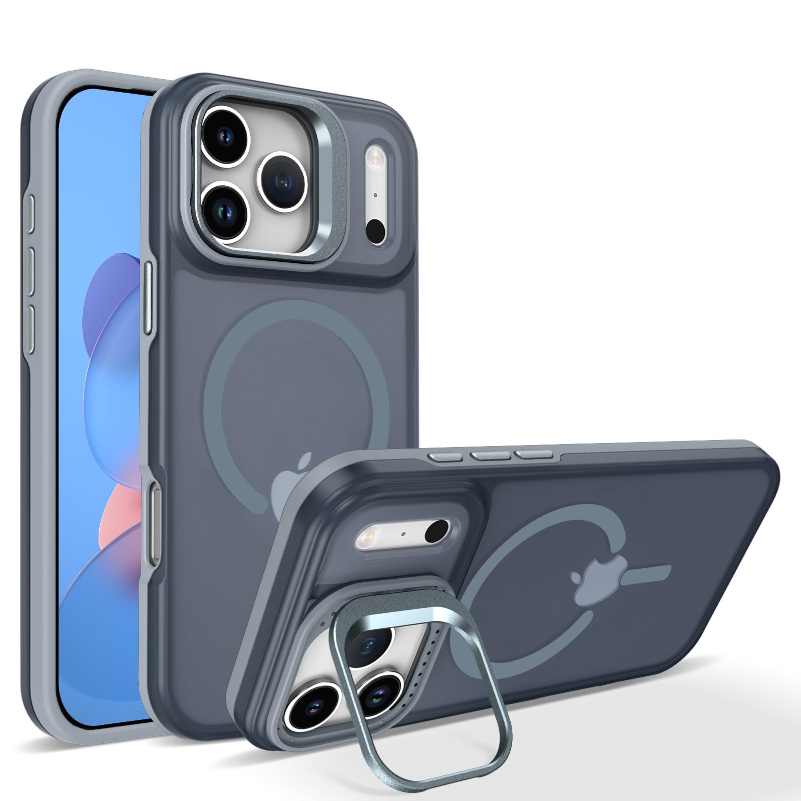 Coque iPhone 14 Pro dos mat transparent anti-traces à fixation aimantée - 5