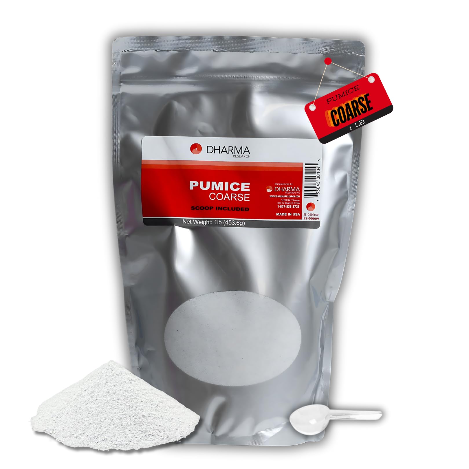 DHARMA RESEARCH Dental Pumice Powder, 1 lb Bag - Multi-Purpose Abrasive for Cleaning, Polishing, Beauty Products, Dental Lab Work, and Rock Tumbling (