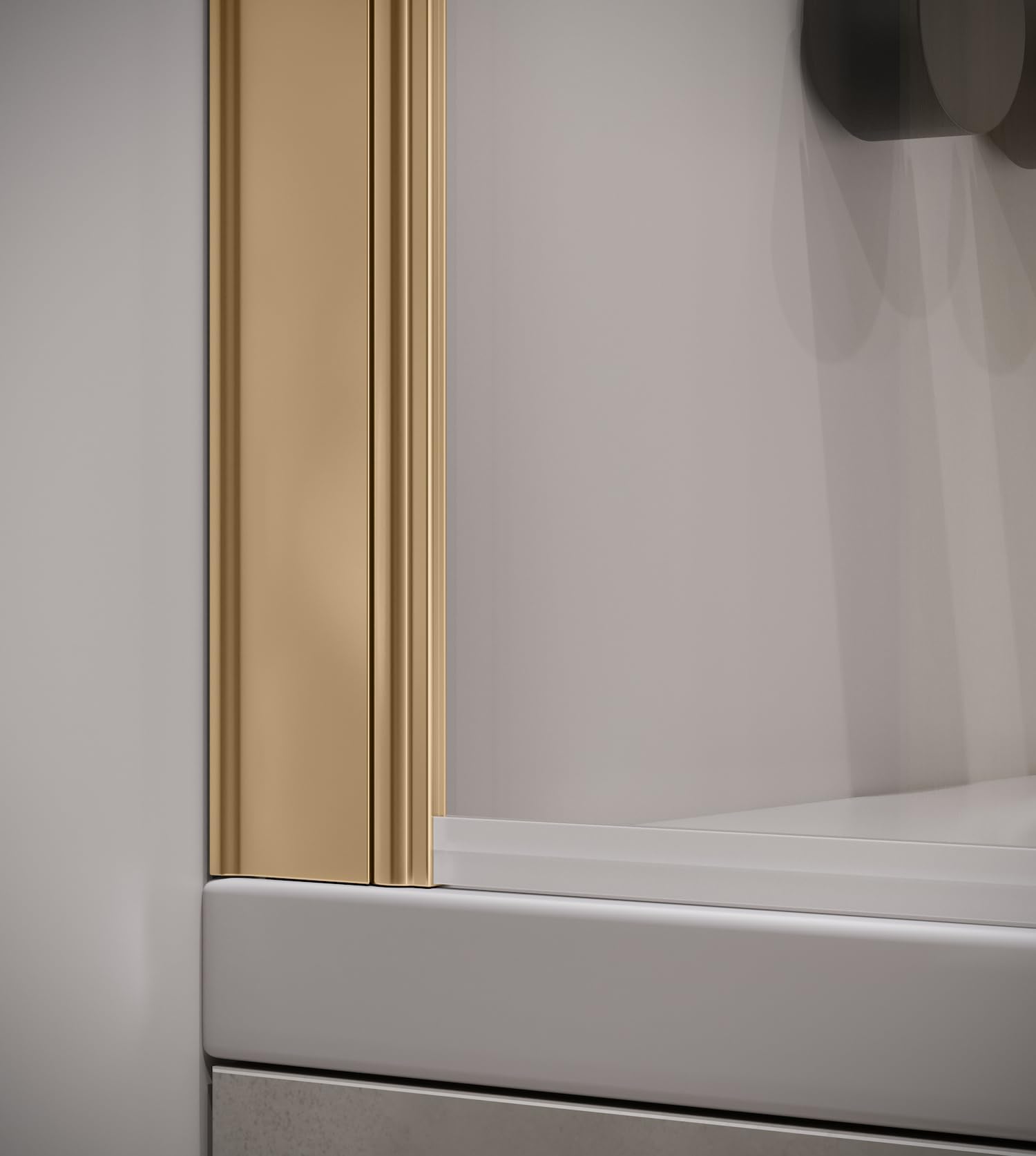 Paroi baignoire Torino 60 x 140 cm Badplaats - L'or - verre transparent