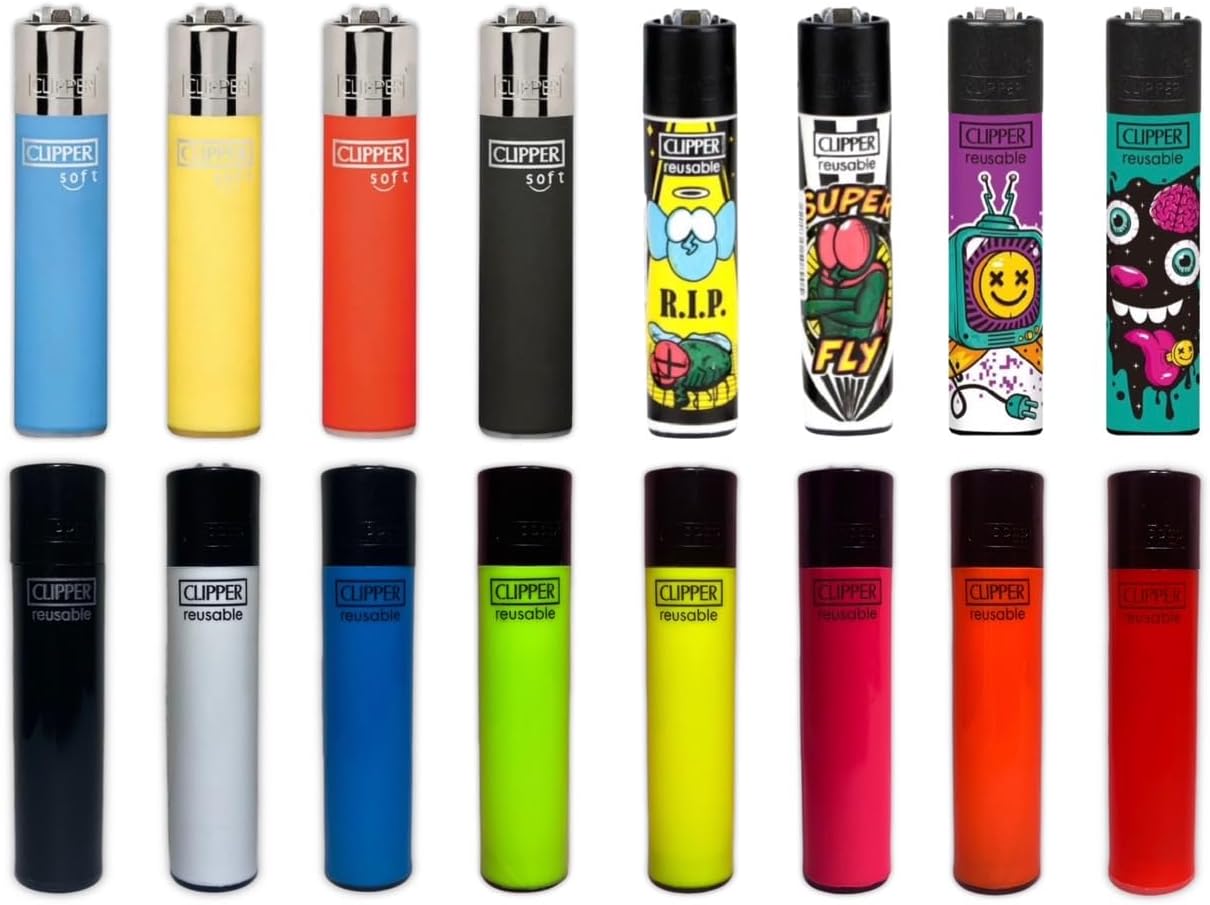 Amazon.co.jp クリッパーライター正規品 ガチャ ランダム1個 Clipper lighter 樹脂 ガス充填可 フリント(発火石