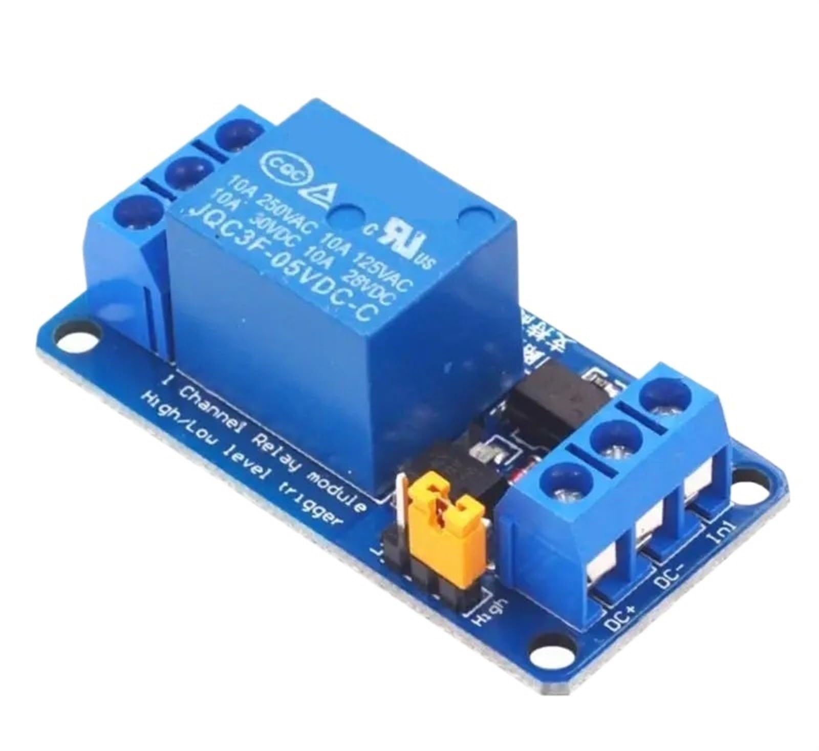 3,3 V 5 V 12 V 24 V 1-Kanal-Relaismodul High- und Low-Level-Trigger Dual-Optokoppler-Isolationsrelaismodulplatine(3.3V)