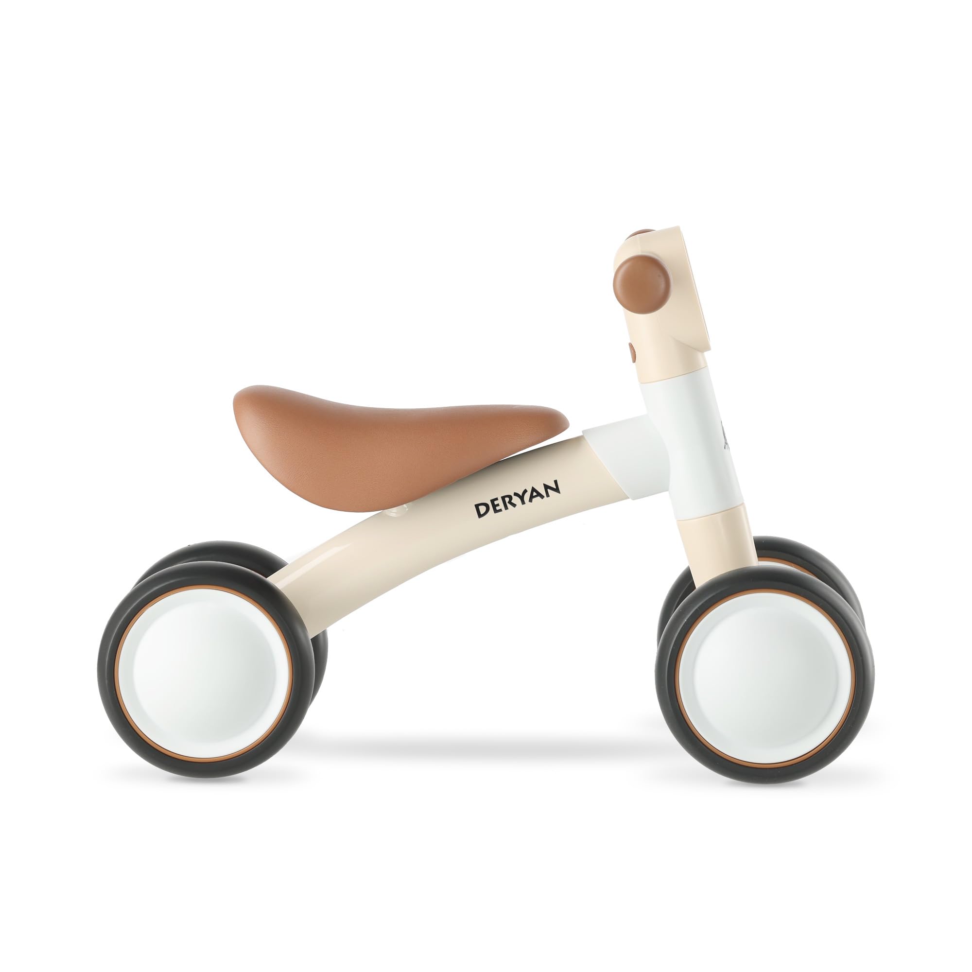 Deryan Milo - Bicicletta da equilibrio, altezza regolabile, da 18 mesi, leggera e stabile, colore: crema