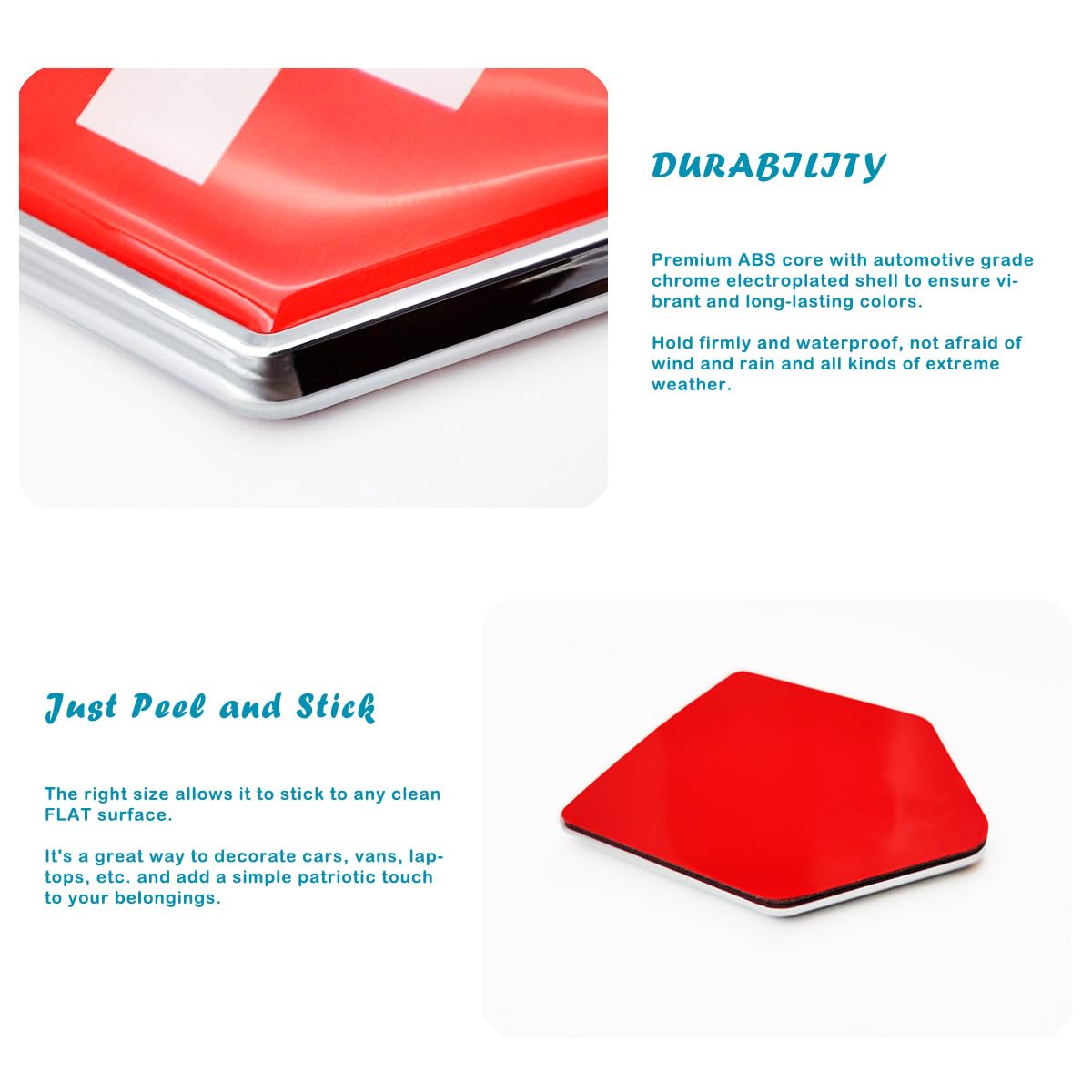 2-Pack Round Swiss Flag Vinyl Stickers - 1.25" Die-Cut Decals Made In USA