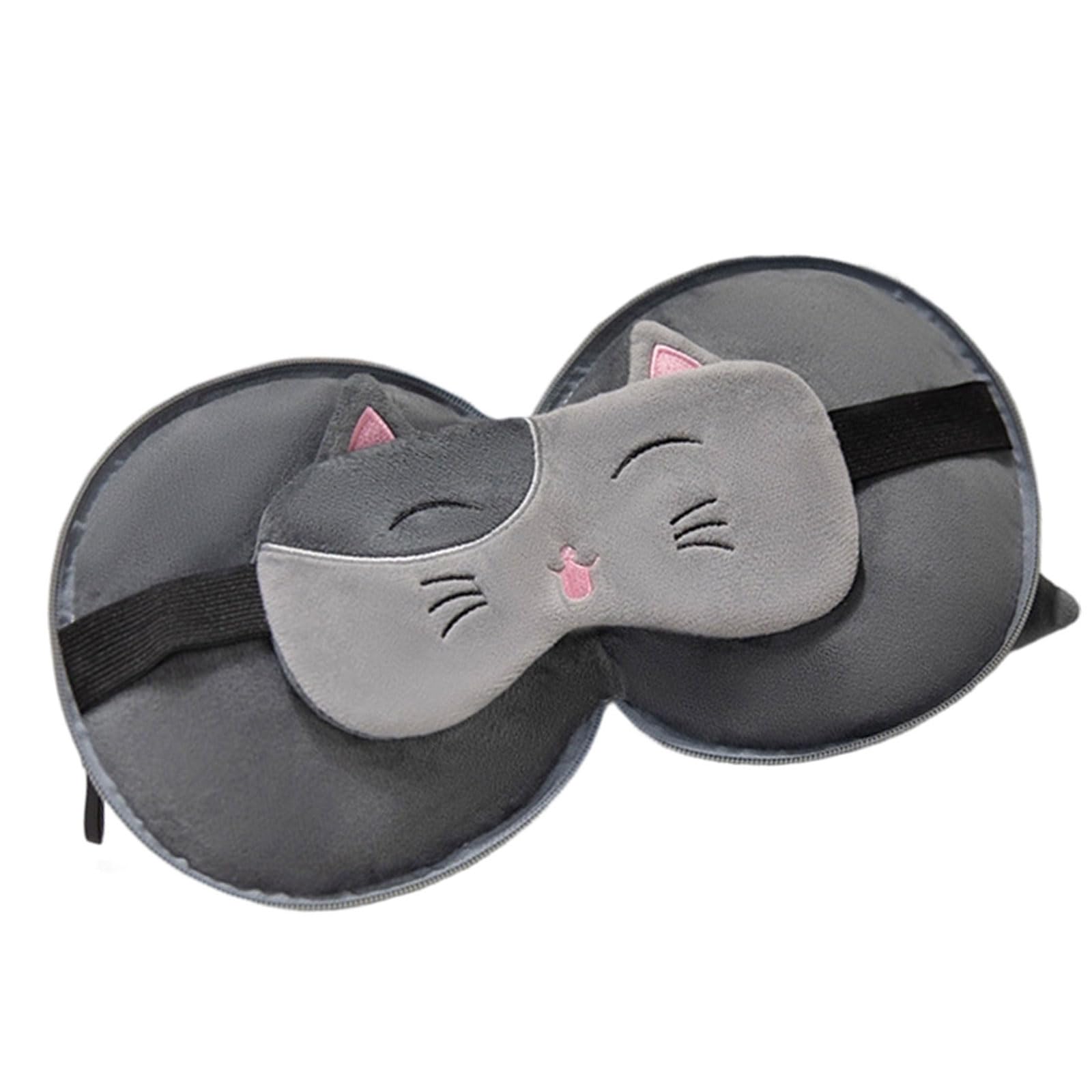 Kaeltsyn Ergonomic Pillow Combined with Eye Shade Travel Solution for Workers and Frequent Travellers Travel Pillow Eye Cover