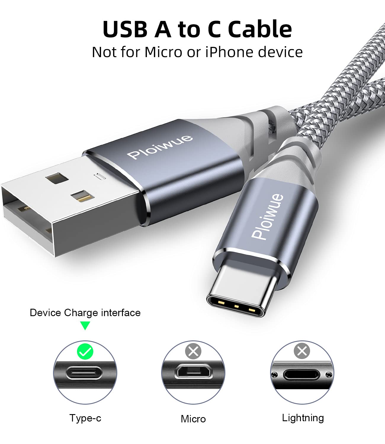 Bardzo długi kabel USB C, 5 m, kontroler PS5, kabel do ładowania, pleciony kabel USB typu C, kompatybilny z modelami Samsung Galaxy S20/S10/S9, Huawei, PS5, Xbox Series X/S, kontrolerem Switch Pro
