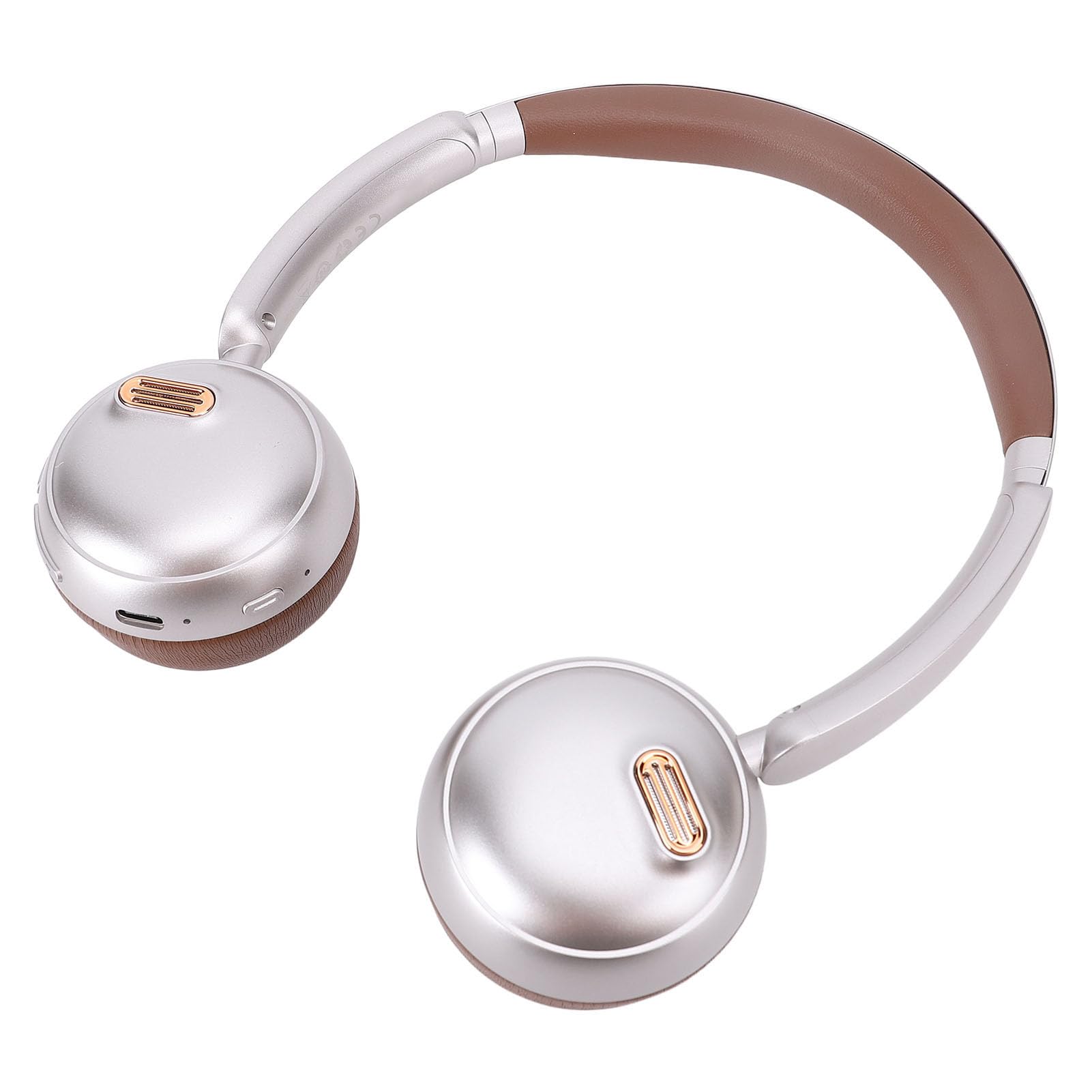 Auriculares Inalámbricos Bluetooth sobre la Oreja con Función de Cancelación de Ruido ANC para Viajes Cómodos y Uso Diario (Brown)