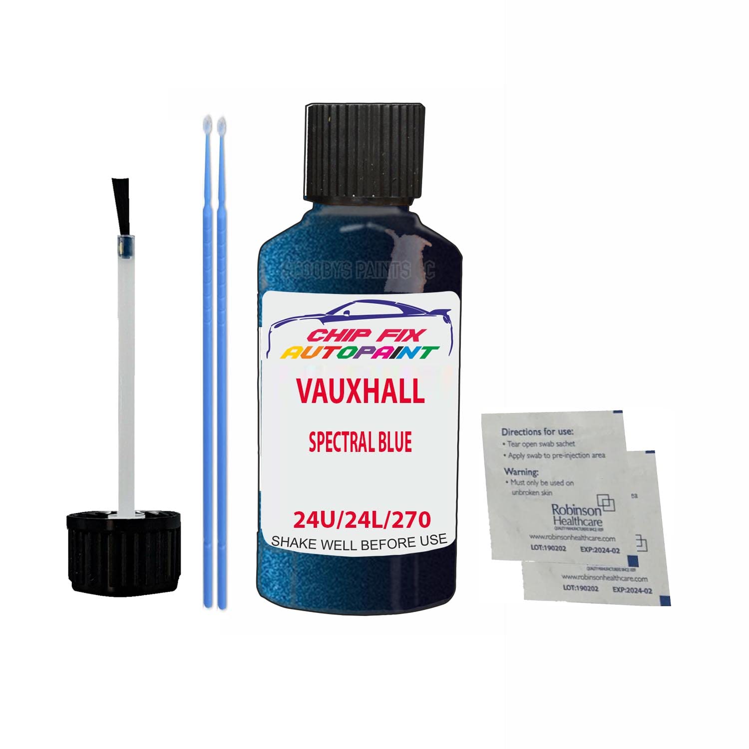 Scoobys Paints Back In The Mix Spectral Blue Touch Up Paint For Opel/Vauxhall Carlton 24U 1992-2001 30Ml Bottle Brush Scratch Stone Chip Repair Pen