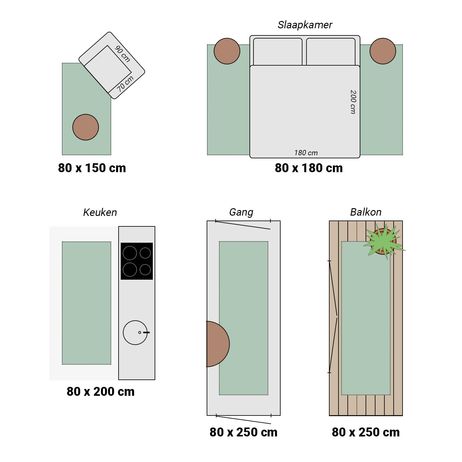 FRAAI | Home & Living Dywan na balkon - Costa Piaskowy - Wodoodporny - Polipropylen - Taras - Dywan