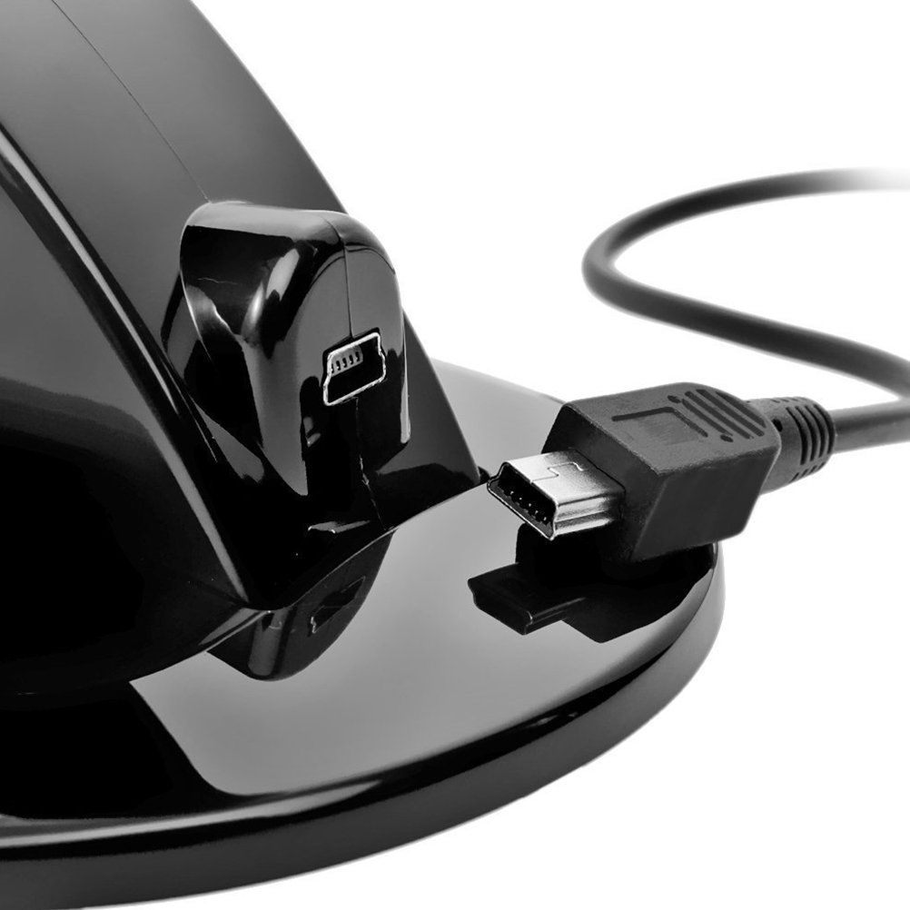 Estación de carga para controlador de PS3, estación de carga Playstation 3, soporte dual USB, con indicador LED