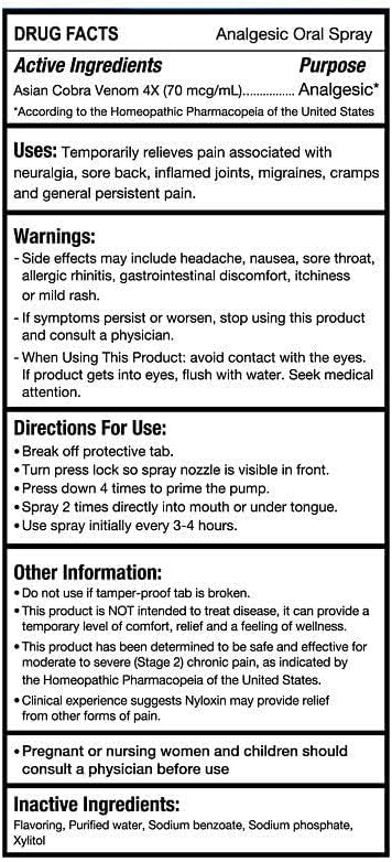 Miniatura 5 de Nyloxin Spray oral saborizado alivio del dolor de artritis alivio del dolor de espalda alivio del dolor de neuropatía alivio del dolor nervioso