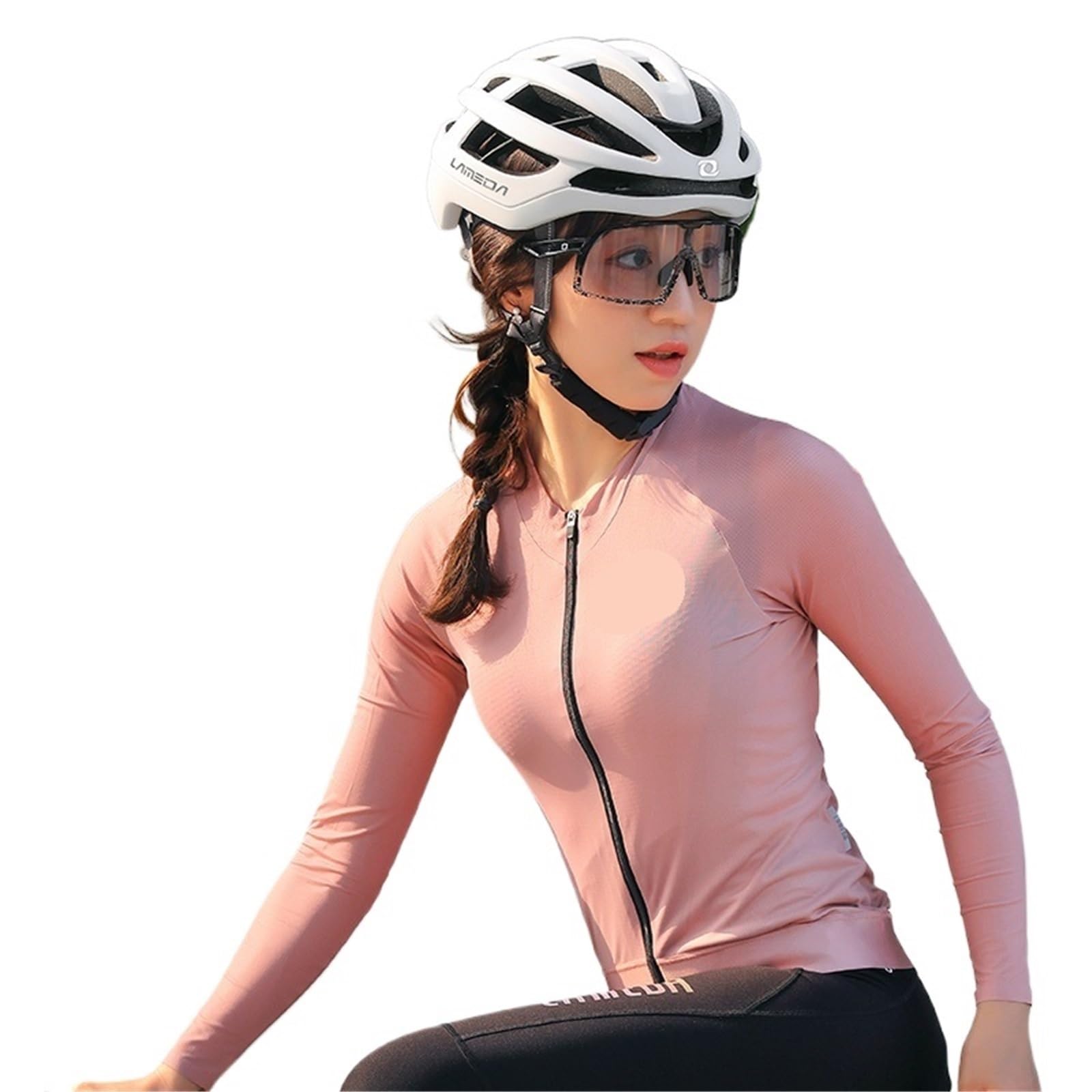 Maillot de cyclisme à manches longues haut femme confortable haute élasticité S