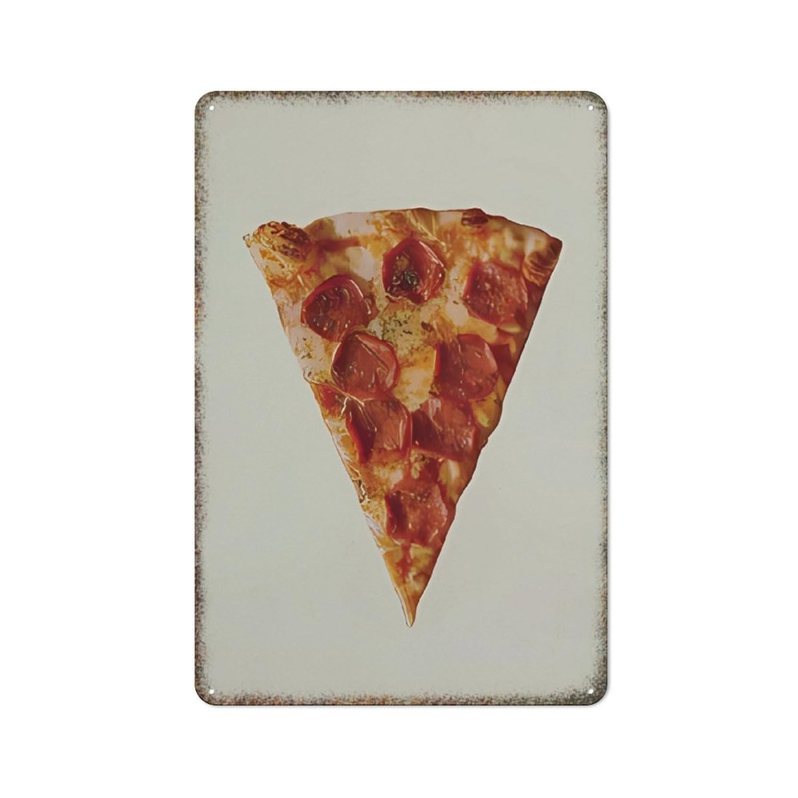 Retro Pizza Food Kitchen Art Poster Rustic Fashion Style Farmhouse Home Wall Metal Plaque 8x12 Inch