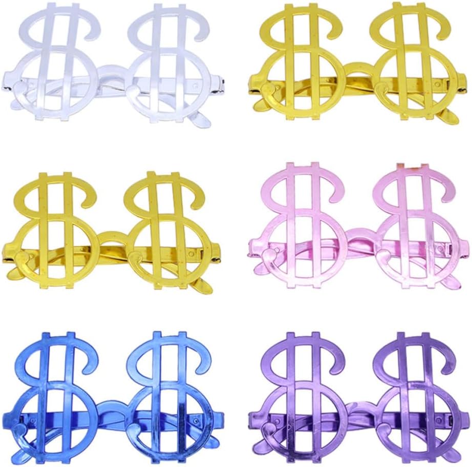 12 Pcs Novelty Party Eyeglasses with Sign Design Plastic Fashionable