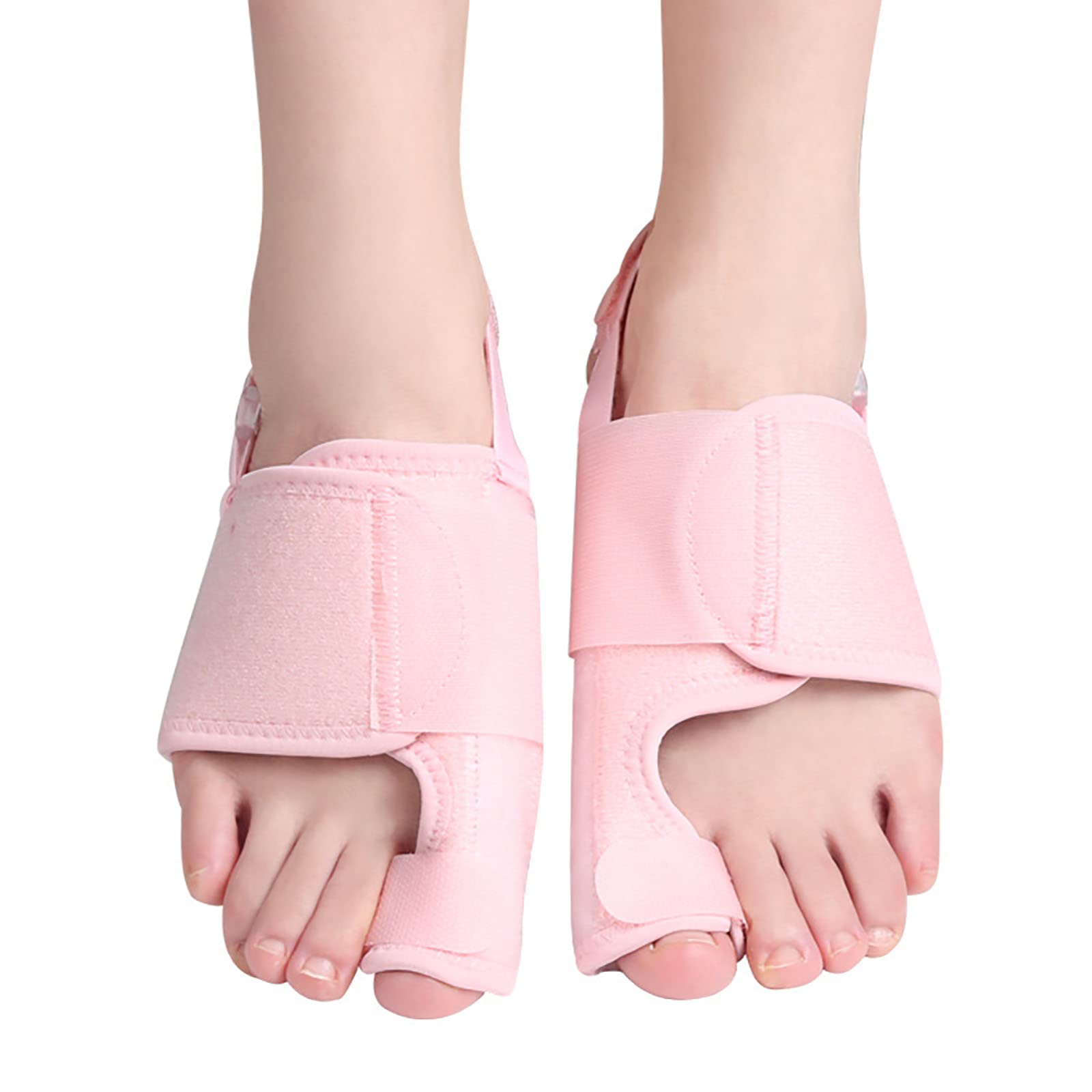 Corrector de juanetes para Mujeres y Hombres - Separadores de Dedos para Dedos superpuestos, juanetes, alineación del Dedo Gordo del pie, Corrector y Espaciador, Protector de juanetes (Rosa)