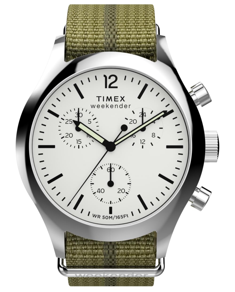 Timex Men's Weekender New England Chronograph 40mm Eco-Conscious Fabric Strap Watch