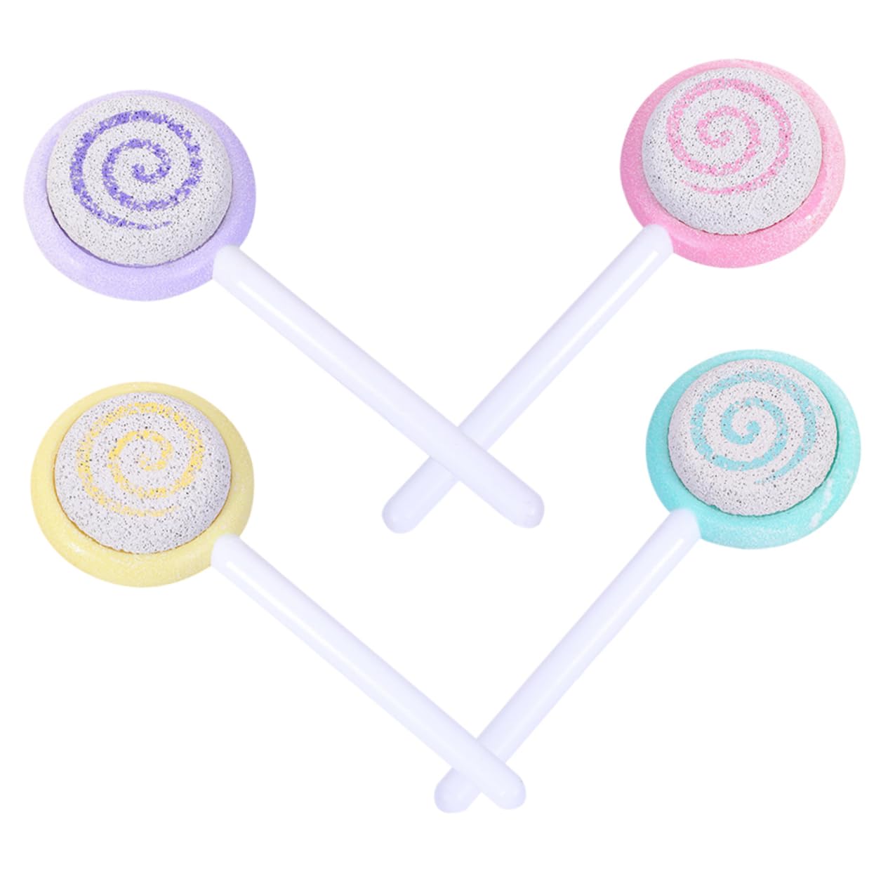 PLAFOPE 4Pcs Ergonomic Double Sided Foot Files Calluses Remover Tool for Feet Comfortable Handle Dead Skin Exfoliator for Men Women and Seniors