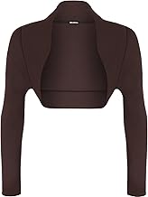WearAll Ladies Long Sleeve Shrug Womens Bolero Cardigan Top Sizes 8-14