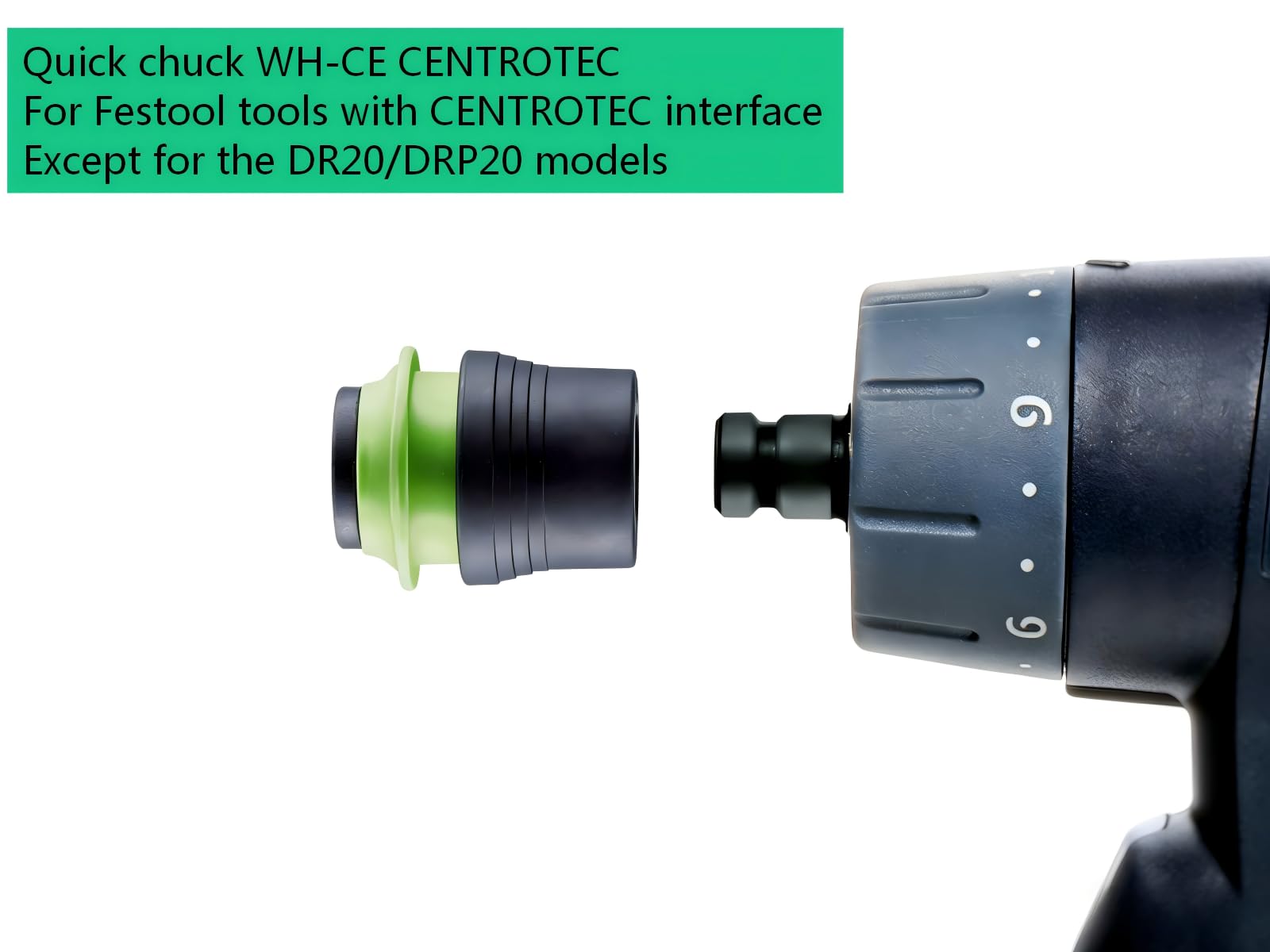 492135 Centrotec Mandrino, interfaccia FastFix, 37 mm, compatto e leggero, mandrino a cambio rapido per foratura e avvitatura, ricambio per Festool 492135